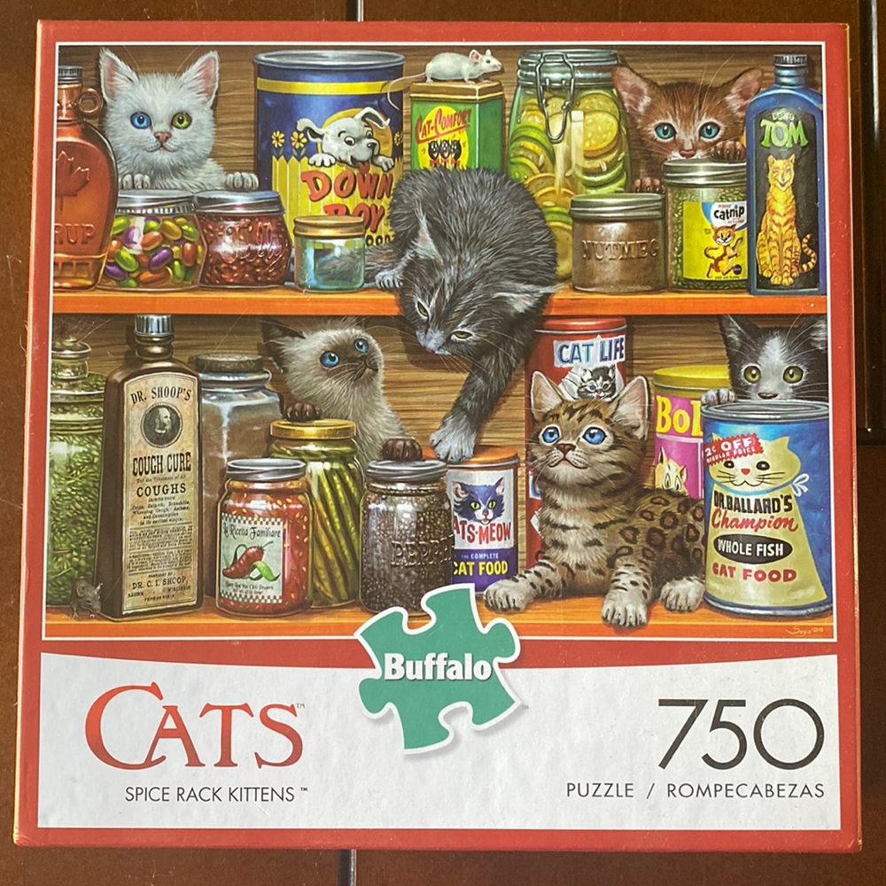 750 piece Spice Rack Cats puzzle